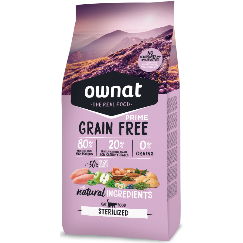 Ownat Cat Prime Grain Free Sterilized 8 kg