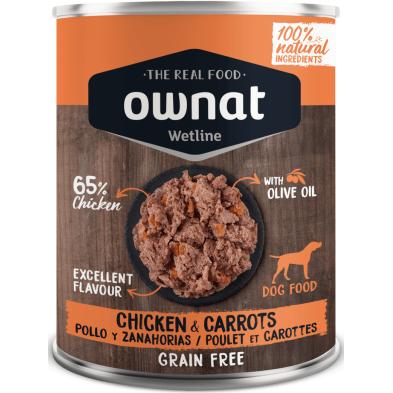 Ownat Wetline Lata de Frango com Cenoura 400g
