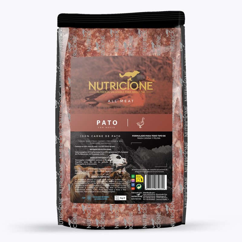 Dieta Barf Nutricione All Meat de Pato