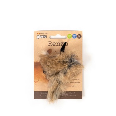 Gloria Renzo Rata con Rabito de Cuero Para Gatos