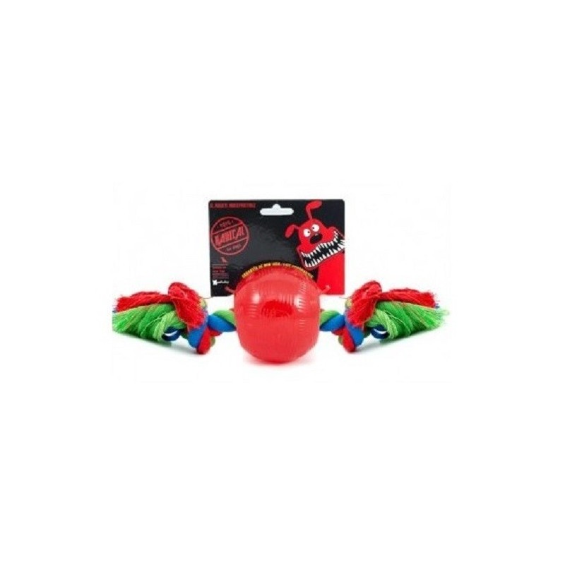 Radical Brinquedo Extra-resistente Vermelho Bola com Corda L 10cm