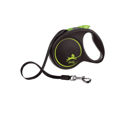 Trela para cães Flexi Verde extensível com 5 metros de correias