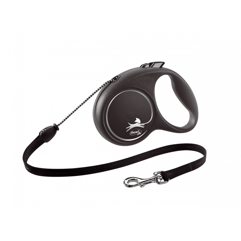 Trela extensível Flexi para cães com cordão Cor prateada