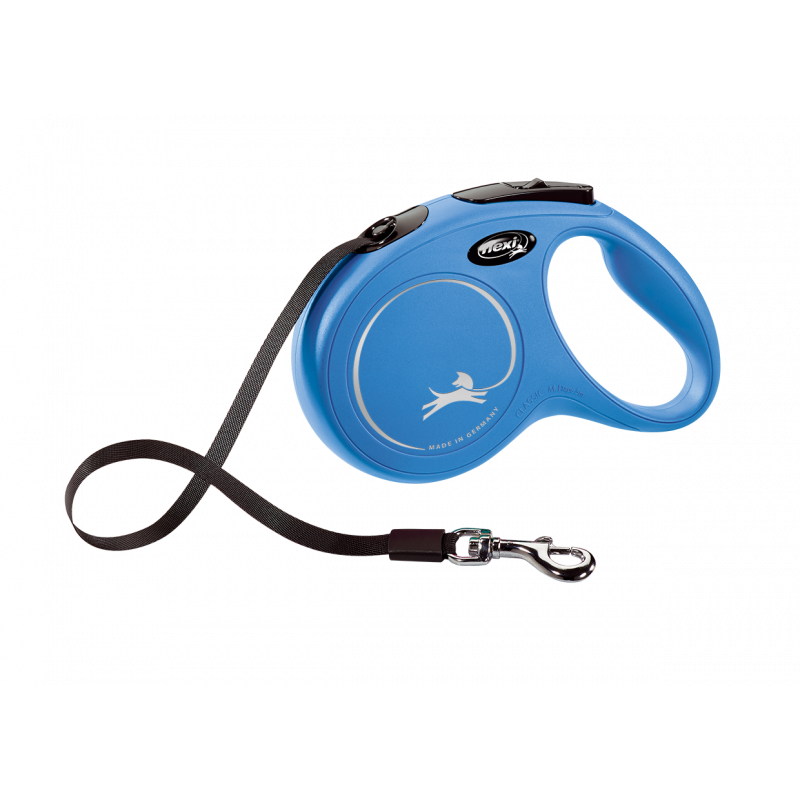 Trela extensível Flexi New Classic para cães Cor azul
