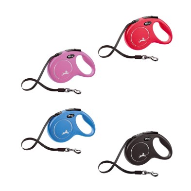 Trela extensível Flexi New Classic para cães Cor azul