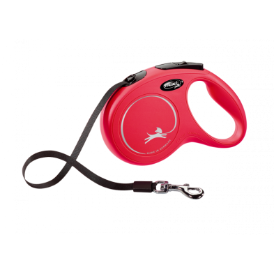 Trela extensível Flexi New Classic para cães Cor vermelha