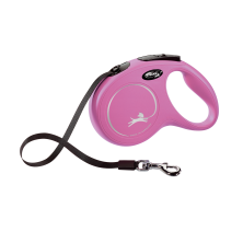 Flexi Correa Extensible de Cinta New Classic Rosa