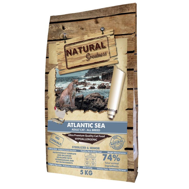 Natural Greatness Receta Atlantic Sea Gatos Adultos, Esterilizados y Senior