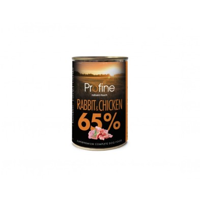 Profine lata de comida úmida com Coelho e Frango 400 gr
