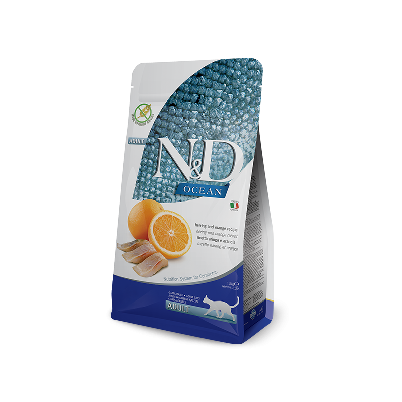 Farmina N&D Ocean Cat Adult Arenque e Laranja