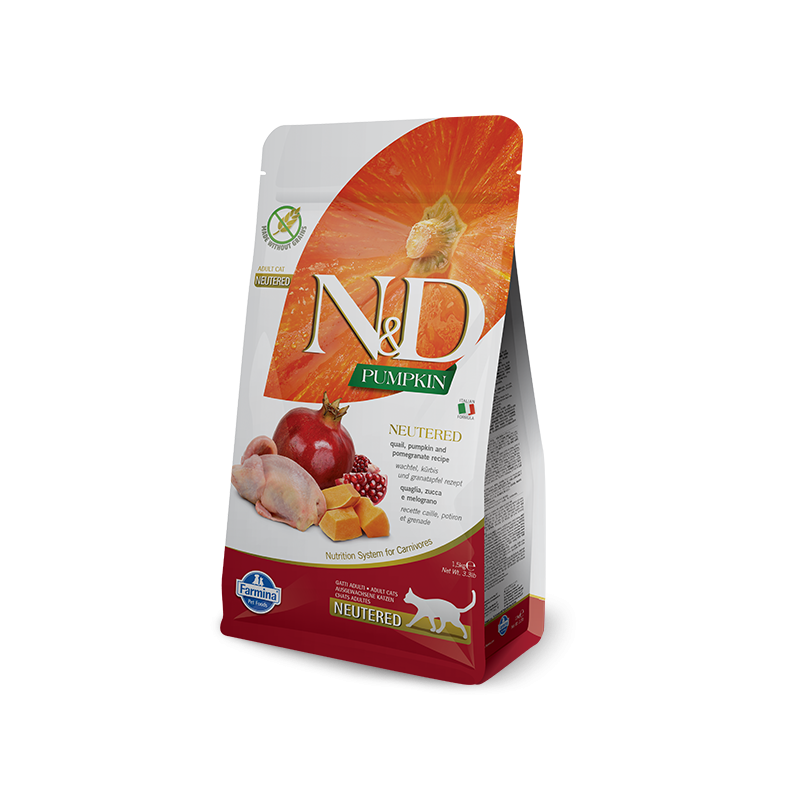 Farmina N&D Pumpkin Cat Neutered Codornizes e Romãs