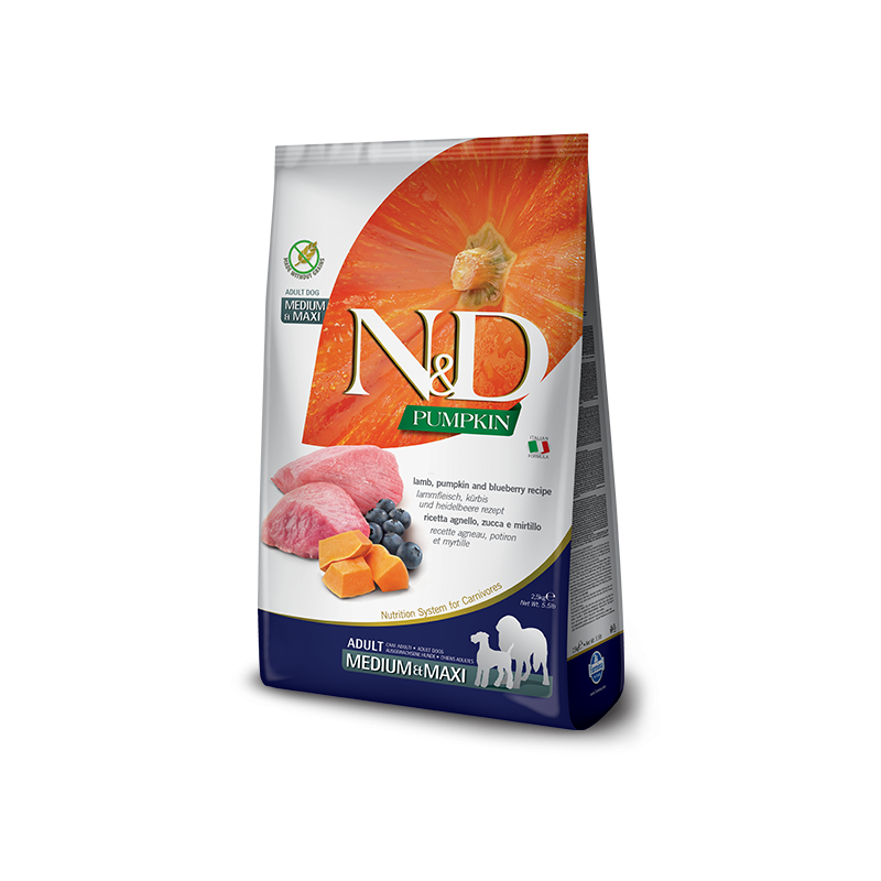 Farmina N&D Pumpkin Adult Medium/Maxi Cordeiro e Arando