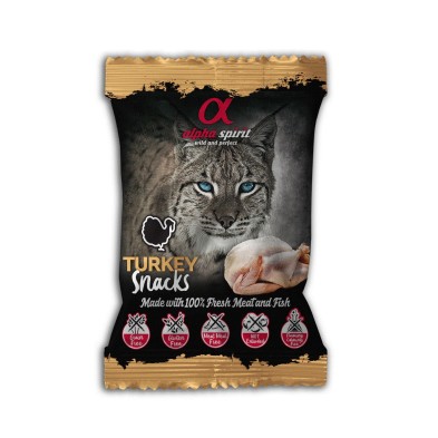 Snacks naturais sem grãos para gatos Alpha Spirit Snacks 50gr