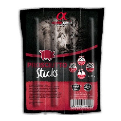 Alpha Spirit Ristra de Barritas para Perros 4 unid. sabor cerdo