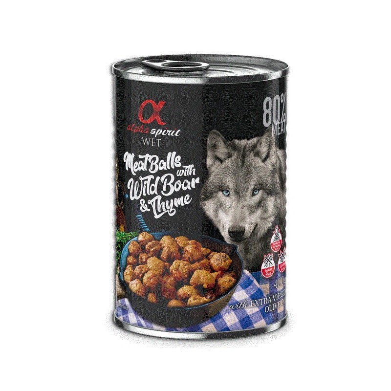 Alpha Spirit Lata Albóndigas de Jabalí y Tomillo 400gr