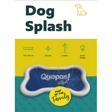 Piscina em forma de osso com jactos para cães 140 x 90 cm
