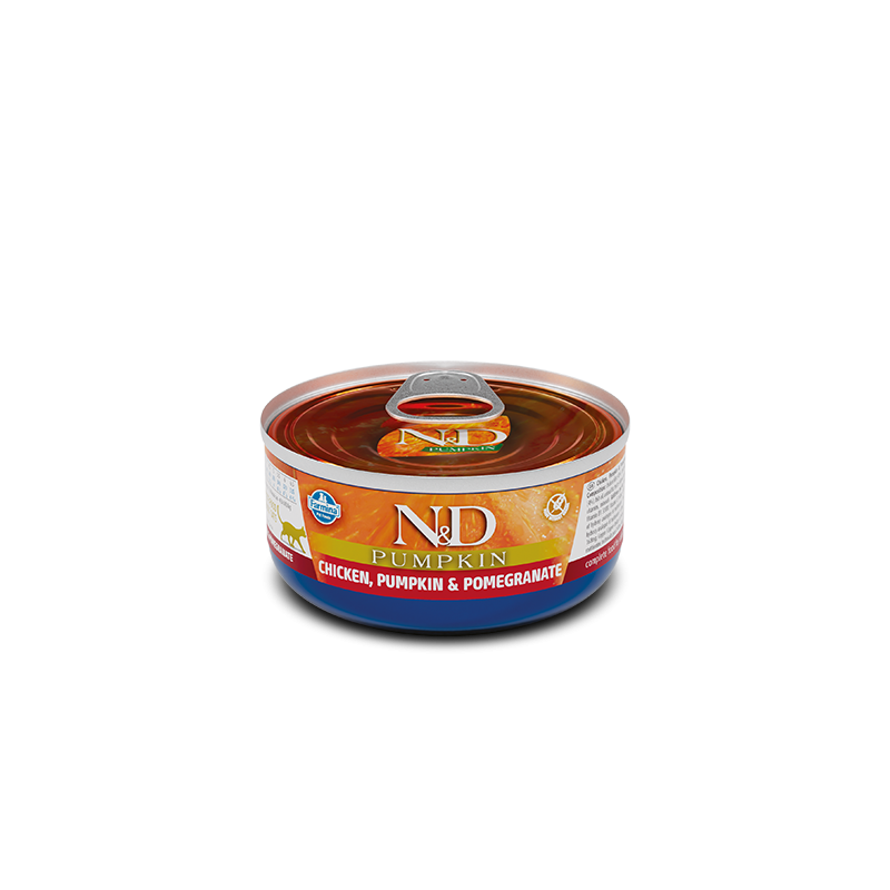 Farmina N&D Pumpkin Cat Adult Lata Pollo, Calabaza y Granada 80gr