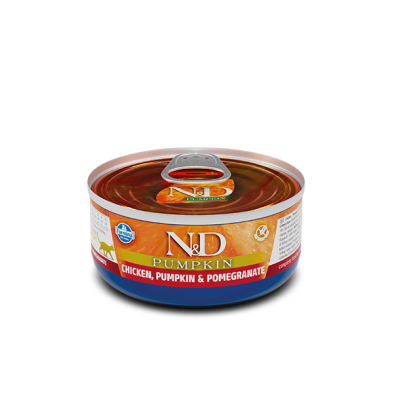 Farmina N&D Pumpkin Cat Adult Lata Pollo, Calabaza y Granada 80gr