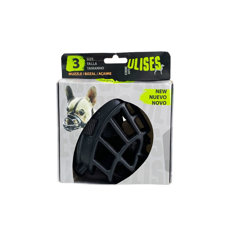 Focinho de cão de silicone flexível, robusto e ergonómico