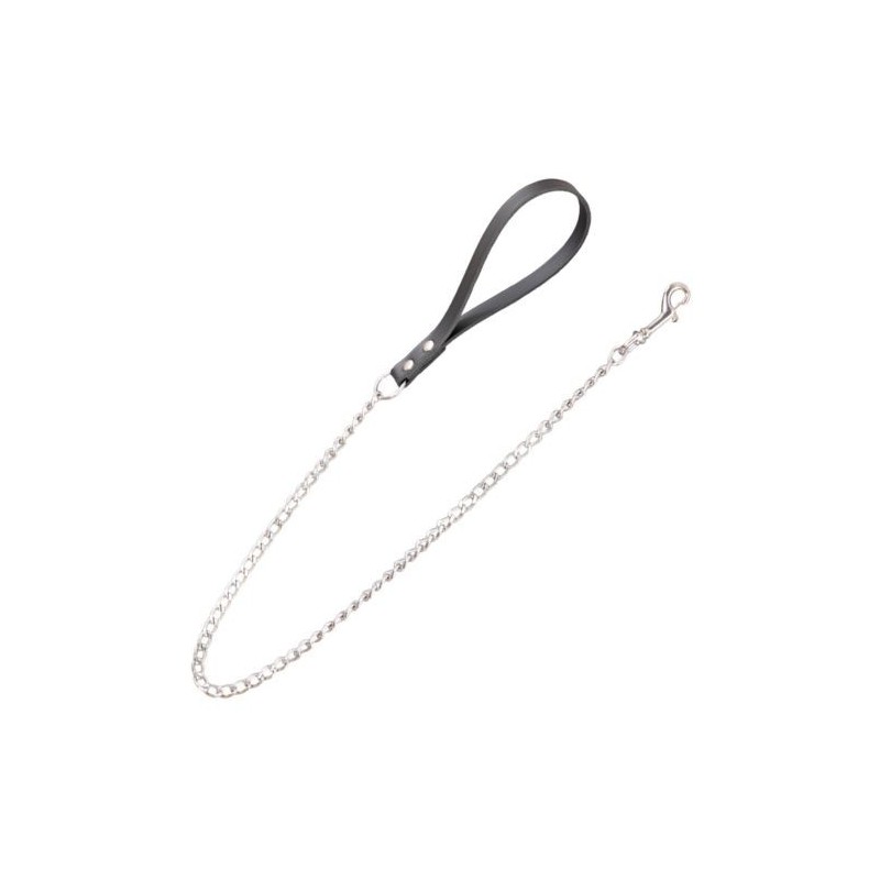 Correia de metal Punho de couro para cães