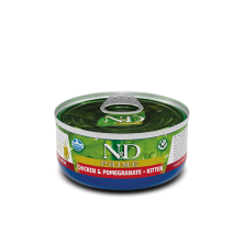 Farmina N&D Prime Cat Kitten Ração Húmida para Gatinhos Frango e Romã Lata 80gr
