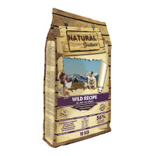 Receita selvagem de Natural Greatness sem cereais com aves e coelho