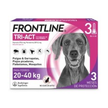3 Pipetas Frontline Tri-Act Solução Spot-On para cães