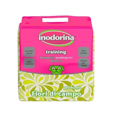 Inodorina Empapador Higiénico Flores Silvestres para Perros 40 und.