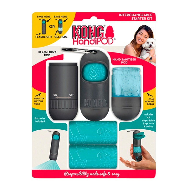 Kong Distribuidor de sacos para cães + Linerna + Gel - Superpet
