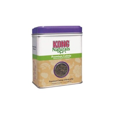 Erva-dos-gatos natural e de qualidade premium em caixa metálica KONG