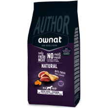 Ração sem grãos Ownat Author com pato e frango fresco