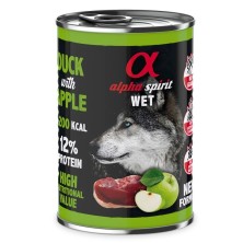 Alpha Spirit Comida húmida para cães em Lata Pato com Maçã Verde 400 gr
