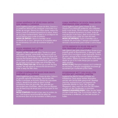Areia para gatos Arquivet Silica Crystal Aroma Lavanda 3,8 L.