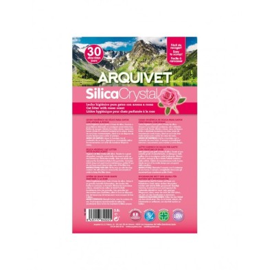 Areia para gatos Arquivet Silica Crystal Aroma Rosas 3,8 L.