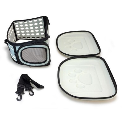 Arquivet Transportín Plegable Gris 42x27x32 cm (pequeñas mascotas)