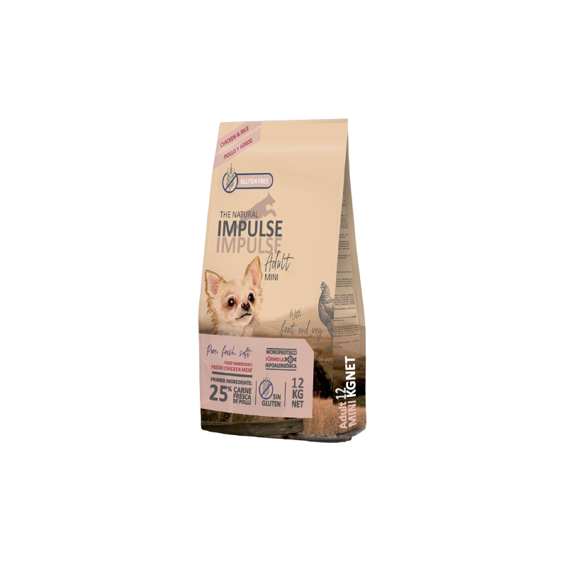The Natural Impulse Dog Mini Adult Chicken | Alimento Natural