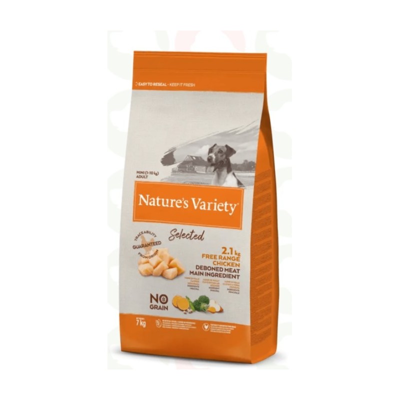 Ração para cães adultos mini sem cereais Nature s Variety de frango campera