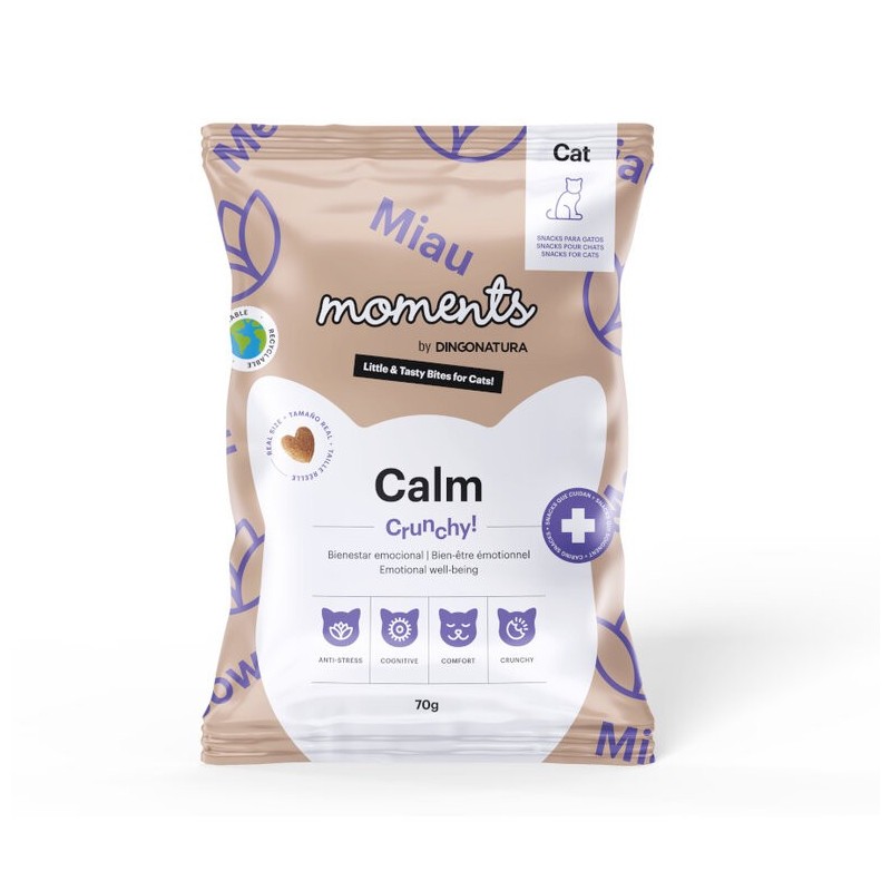 Moments Snack Crocante Cat Calm. Ideal para gatos com estresse emocional