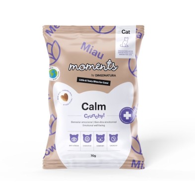 Moments Snack Crocante Cat Calm. Ideal para gatos com estresse emocional