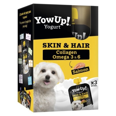 YowUp! Iogurte Natural com Pele e Pelo para Cães. Cuide do cabelo e da pele