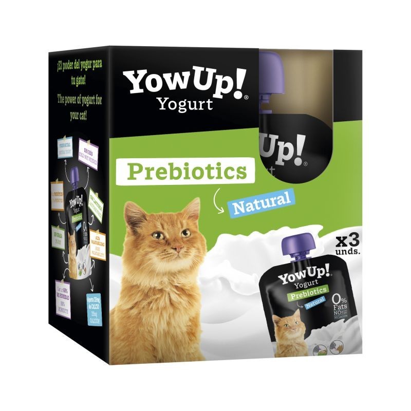YowUp! Yogurt Natural Prebiotics para Gatos pack 3 uds