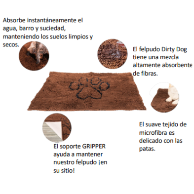 DGS Dirty Dog Doormat. Alfombrilla absorbente Talla M ( 79 x 51 cm )