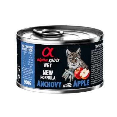 Lata Alpha Spirit de Anchova e Maçã para gatos 200 gr