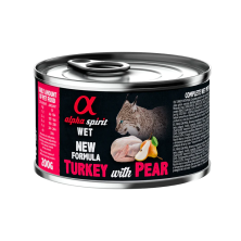 Alpha Spirit Húmedo Lata Gatos 200 gr Pavo con pera