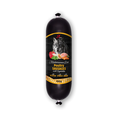 Salsicha de Alpha Spirit Mediterranean Diet para cães 350 gr