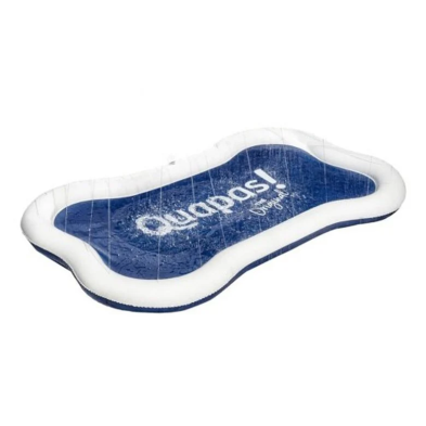 Piscina em forma de osso com jactos para cães 140 x 90 cm