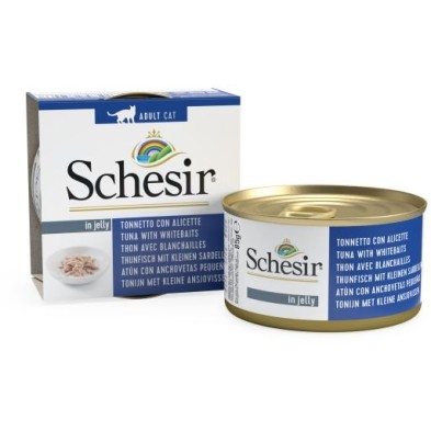 Comida húmida Schesir para gatos 85 gr atum e anchovas