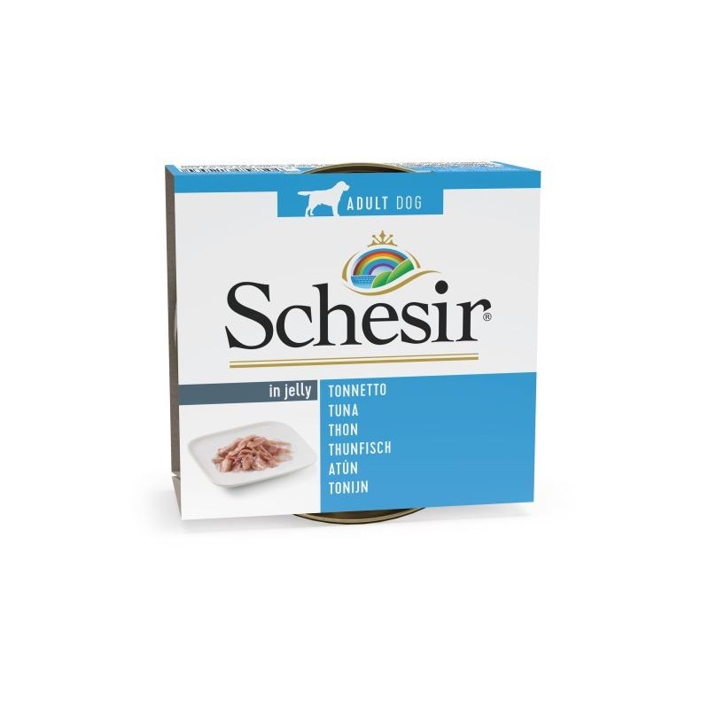 Lata para cães Schesir de atum em gelatina 150 gr