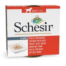 Lata para cães Schesir de frango com carne em gelatina 150 gr