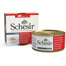 Lata para cães Schesir de frango com carne em gelatina 150 gr